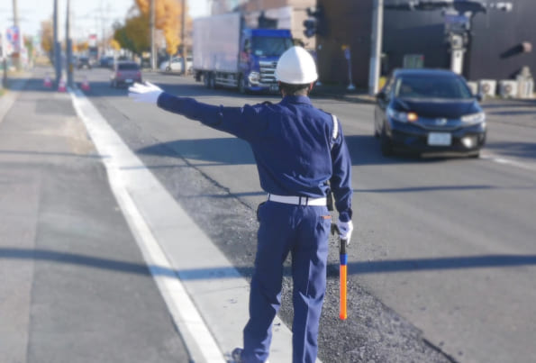 交通誘導警備の様子